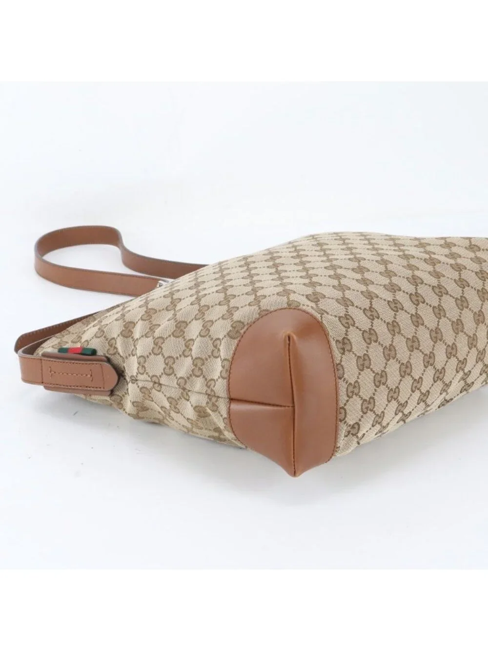 Gucci GG Canvas Leather Shoulder Bag Crossbody Tote